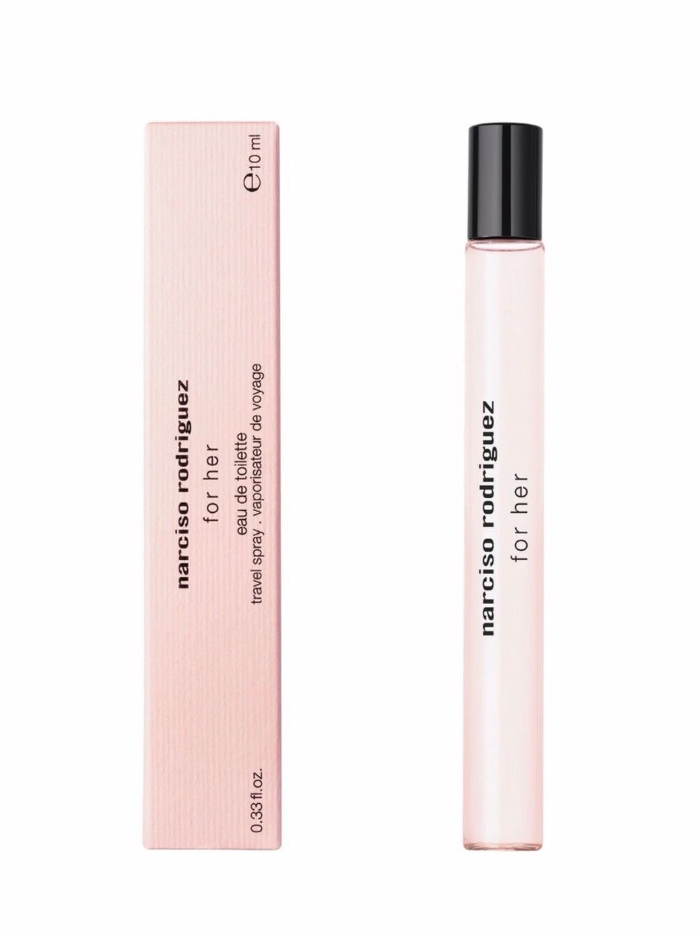 Narciso Rodriguez blush pink travel spray box
